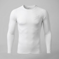 Maillot de compression manche longue Blanc