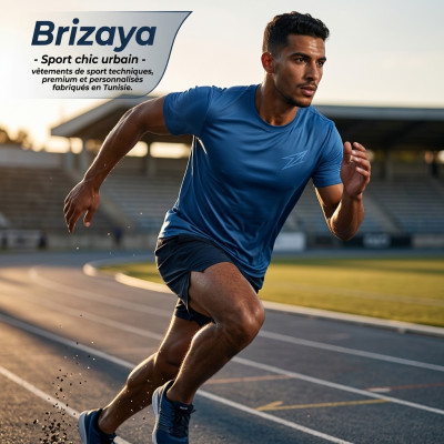 T-shirt Homme essential daily Bleu col rond| Brizaya