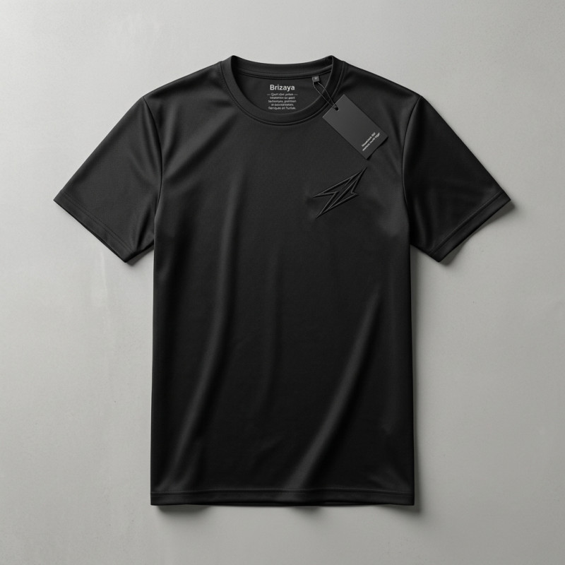 Sweatshirt Noir manche courte léger