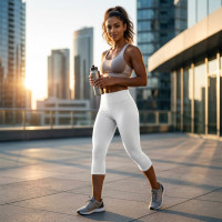 Legging 3/4 Blanc