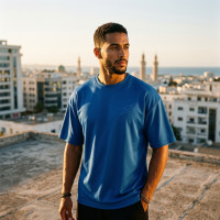 T-shirt Premium Bleu Oversize
