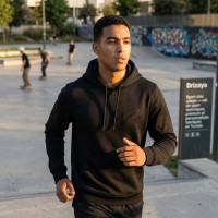 Capuche Blanc léger cote noir