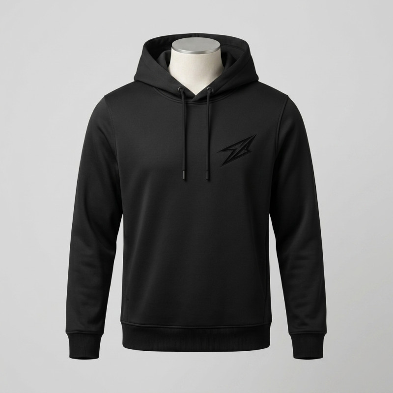 Capuche Blanc léger cote noir