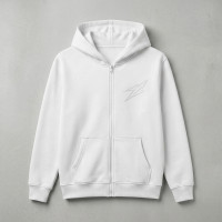 Veste à Capuche Blanc coupe regular