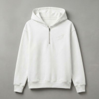 Veste a capuche Ecru half zip pour femme