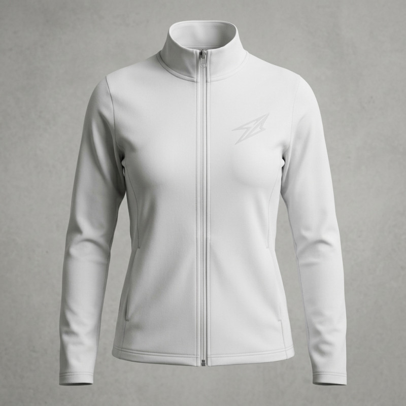 Body blanc avec zip pour femme