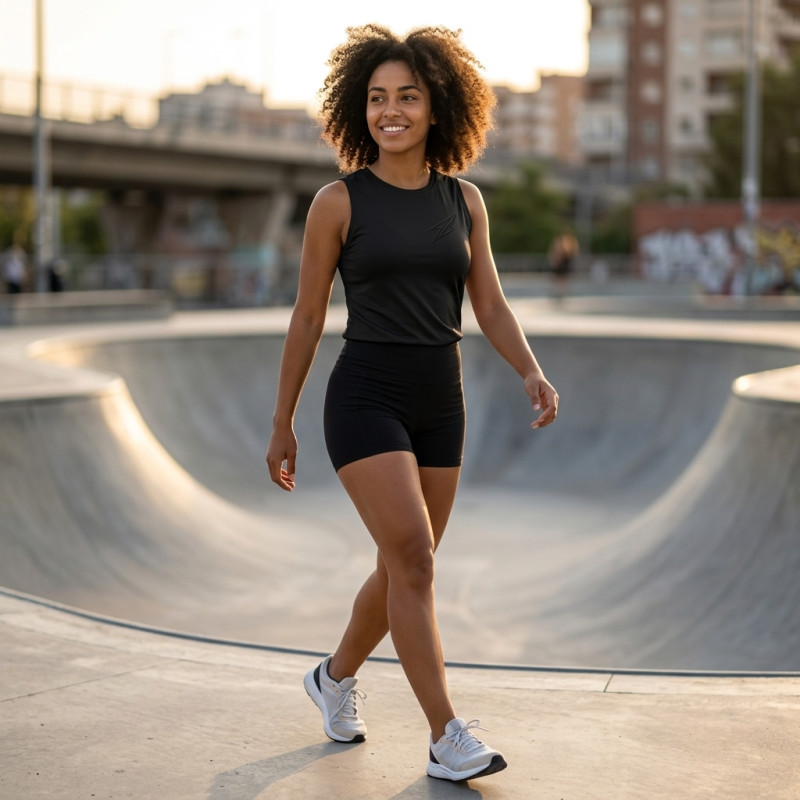 T-shirt Noir sans mache pour femme