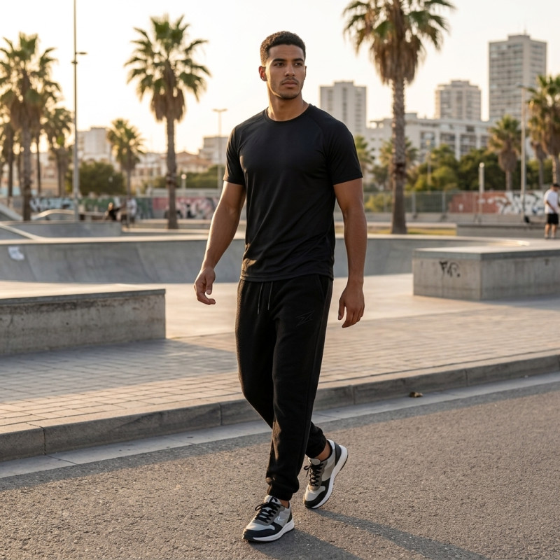 Pantalon Terry Noir