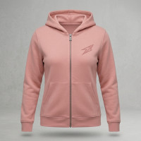 Veste a capuche Rose a zip pour femme