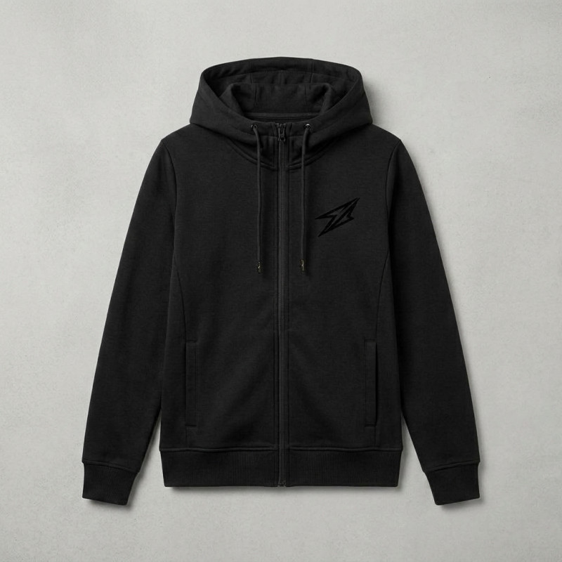 Veste a capuche Noir a zip pour femme