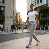 Pantalon Terry Gris