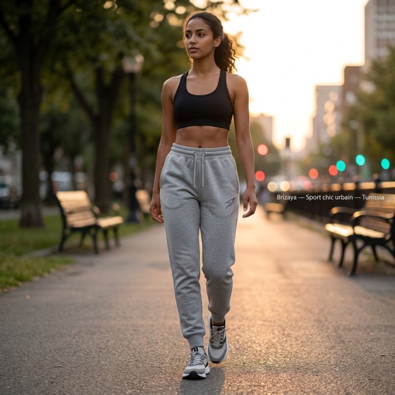 Pantalon Terry Gris