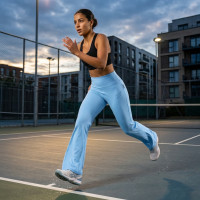 Pantalon Large Bleu ciel pour femme