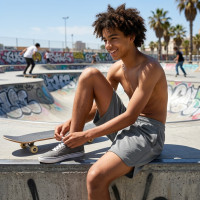 Short gris pour enfant