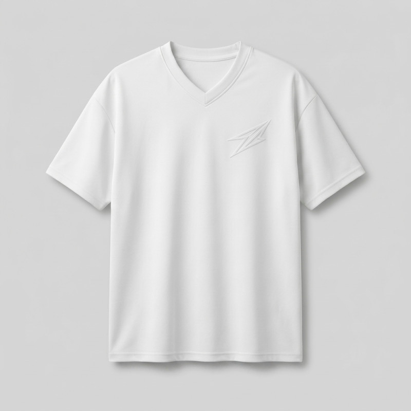 T-shirt Blanc Premium over size col V
