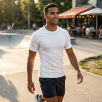 T-SHIRT de compression Blanc | Brizaya